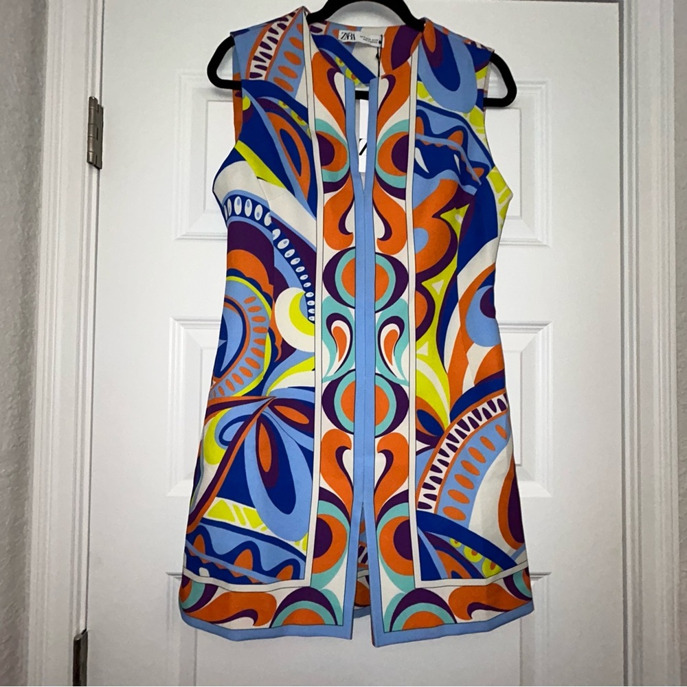 Zara Multicolor Patterned Dress